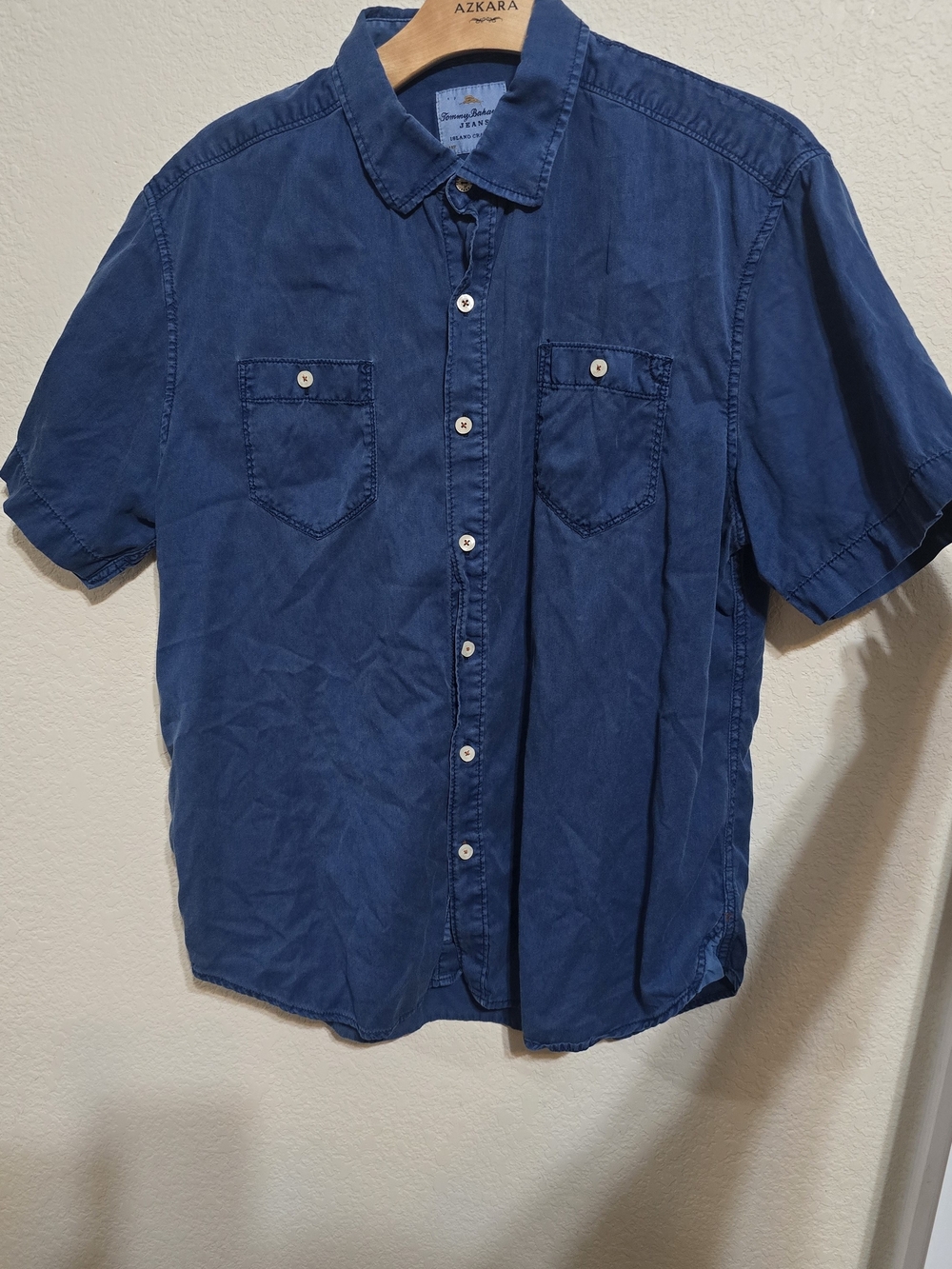 Tommy Bahama Short-Sleeve Button-Down Shirt in Deep Blue